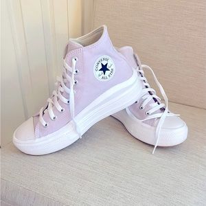 Converse High top platform sneakers - size 9 in lavender